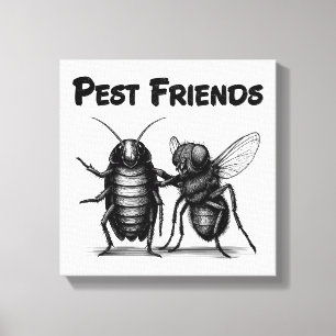 Impressão Em Tela Pest Amigos BFF