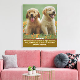 Impressão Em Tela Pet Photo Wall Art Personalizado para Pet Lovers d