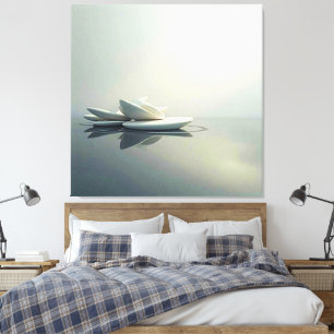 Impressão Em Tela Petais flutuantes de Design de pedra