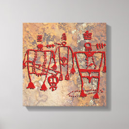 Impressão Em Tela Petroglyph cerimonial dos dançarinos