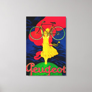 Impressão Em Tela Peugeot Bicycle Vintage PosterEurope