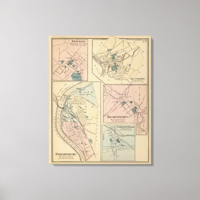 Impressão Em Tela Phillipsburg, NJ (Frente)