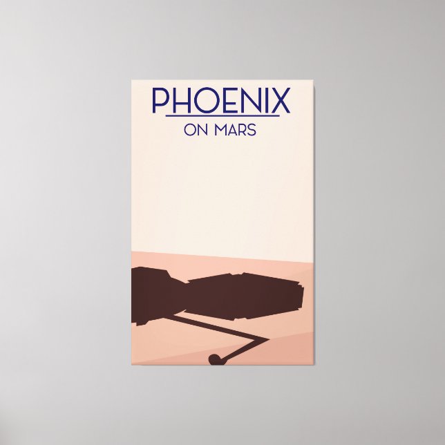 Impressão Em Tela Phoenix aterrissou em Marte. (Frente)