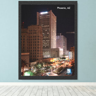 Impressão Em Tela Phoenix, AZ à Noite Produto Personalizado