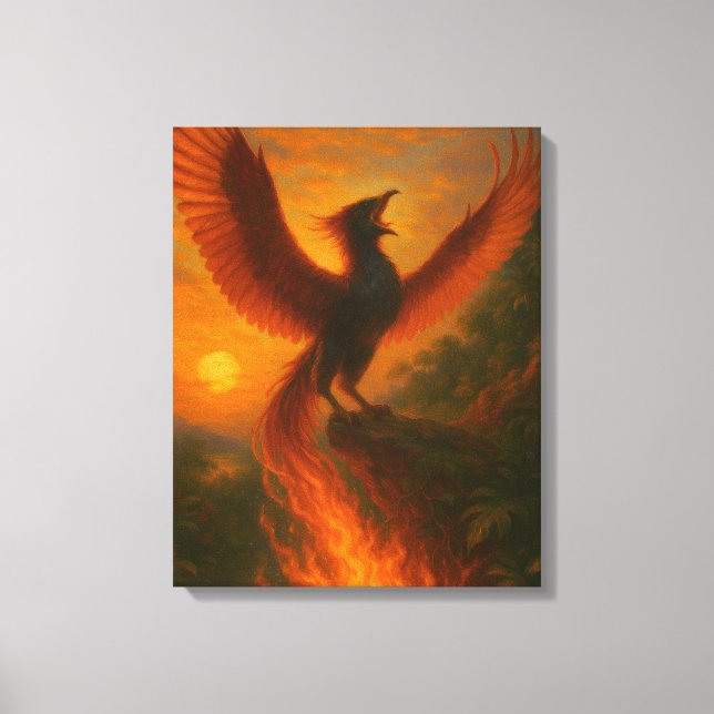 Impressão Em Tela Phoenix Rising — Acrílico de Luxo | Orrin Studios (Frente)