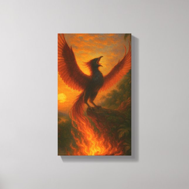 Impressão Em Tela Phoenix Rising — Signature Acrylic | Orrin Studios (Frente)