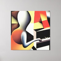 Piano Player - Arte de Pincel