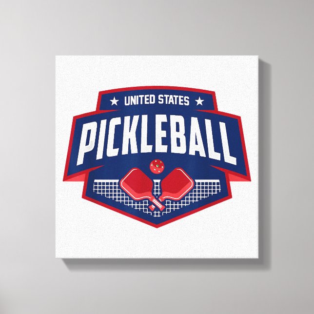 Impressão Em Tela Pickleball suporta jogador de picleball em equipe  (Frente)