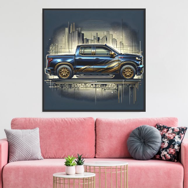Impressão Em Tela Pickup Truck (Insitu(Sala de estar))