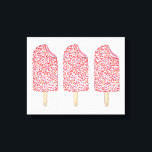 Impressão Em Tela Picles Eclair de Morango Rosa Picolé Arte<br><div class="desc">Apresenta uma ilustração original de um picolé de eclair de morango rosa.</div>