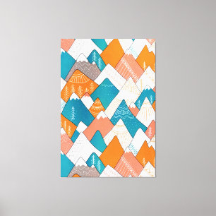 Impressão Em Tela Picos de Montanha Viagem do Mundo de Acampamento d