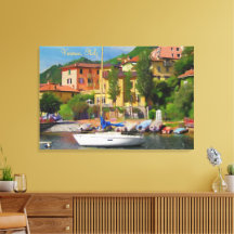 Picturesque, lago de Varena Pacífica Como, Itália