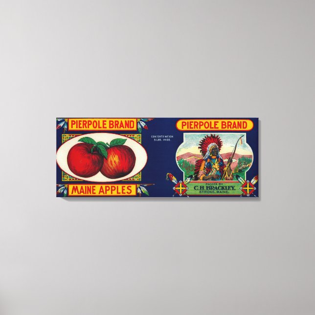 Impressão Em Tela Pierpole Apple LabelStrong, ME (Frente)