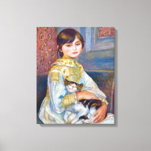 Impressão Em Tela Pierre-Auguste Renoir - Criança com Gato