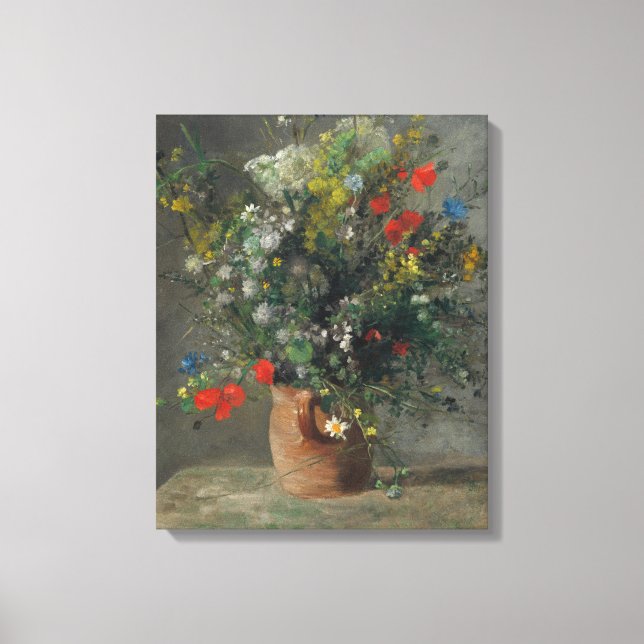 Impressão Em Tela Pierre-Auguste Renoir - Flores num Vase 1866 (Frente)