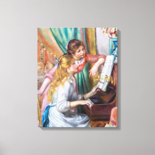 Impressão Em Tela Pierre Auguste Renoir - Meninas Jovens ao Piano