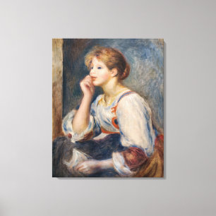 Impressão Em Tela Pierre-Auguste Renoir - Mulher com Letra