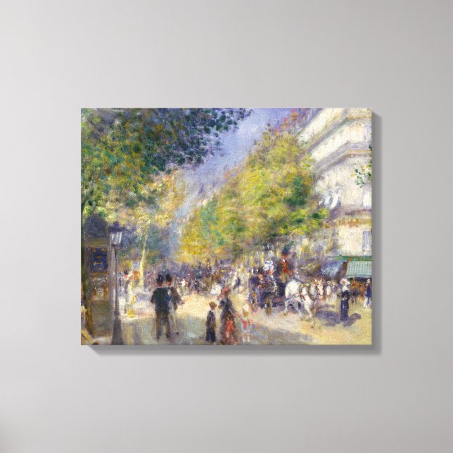 Impressão Em Tela Pierre-Auguste Renoir - Paris, Grands Boulevards (Frente)