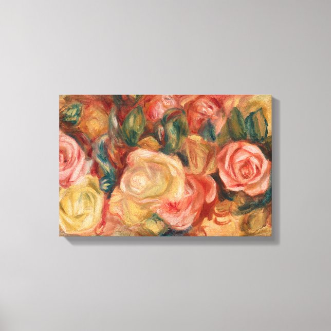 Impressão Em Tela Pierre-Auguste Renoir - Rosas (Frente)