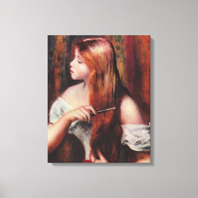Impressão Em Tela Pierre Auguste Renoir Young Girl com cabelo vermel (Frente)