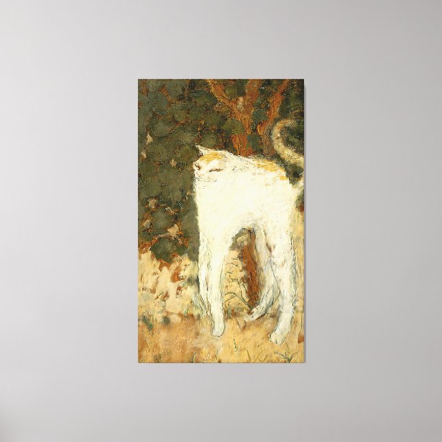 Impressão Em Tela Pierre Bonnard - Le chat blanc (1894) (Frente)