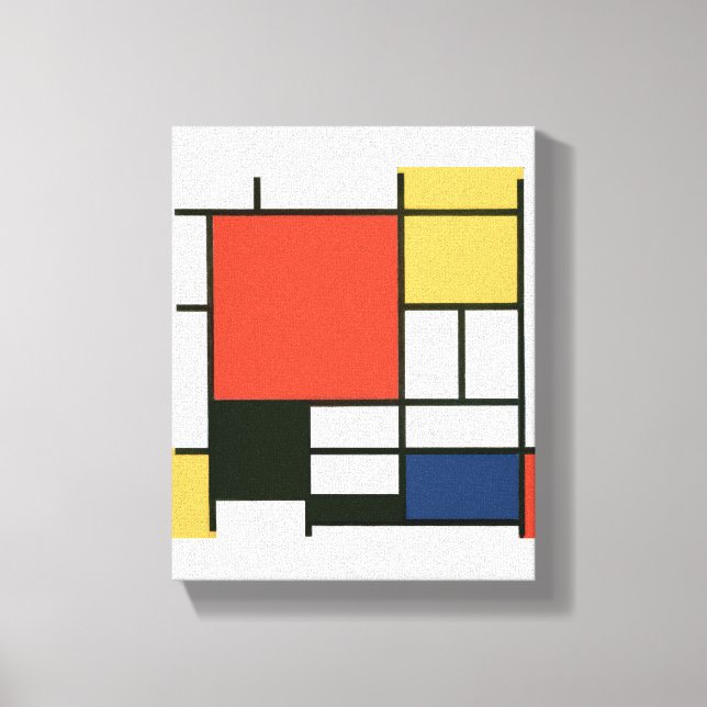 Impressão Em Tela Piet Mondrian - Composição (Frente)