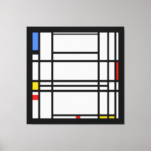 Impressão Em Tela Piet Mondrian, Composição 10