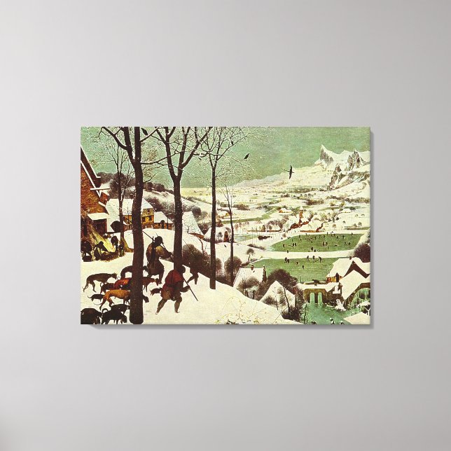 Impressão Em Tela Pieter Bruegel's The Hunters in the Snow - 1565 (Frente)