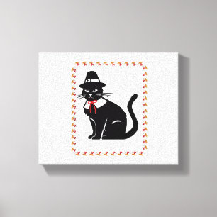 Impressão Em Tela Pilgrim Cat Oversize T Shirt