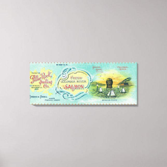 Impressão Em Tela Pillar Rock, Washington - Pilar Rock Salmon (Frente)