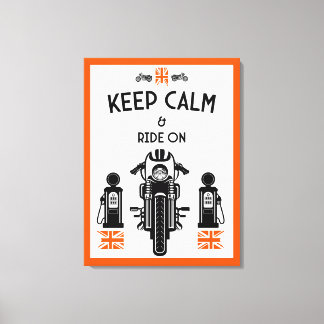 Impressão Em Tela Piloto de Motocicleta Clássica Britânica