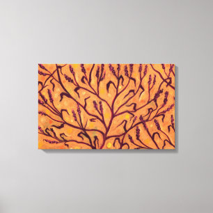 Impressão Em Tela Pimentos de Água Flores de Areia Flores