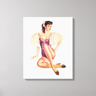 Impressão Em Tela Pin Up Girl #11 @ GarysRetroGarage