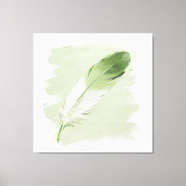Impressão Em Tela Pincelada de Tinta a Óleo 3D Minimalista Verde Pen