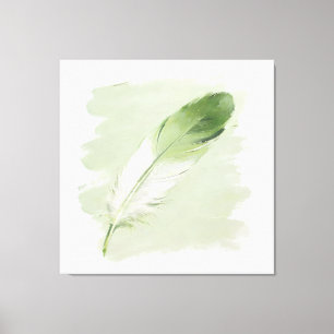 Impressão Em Tela Pincelada de Tinta a Óleo 3D Minimalista Verde Pen