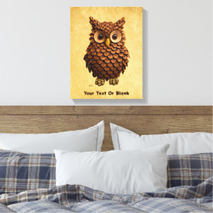 Impressão Em Tela Pine Cone Owl