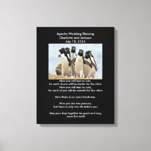 Impressão Em Tela Pinguins de Bênção de Casamento Apache