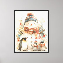 Pinguins do Homem de Neve Aconchegante Berçário Pa