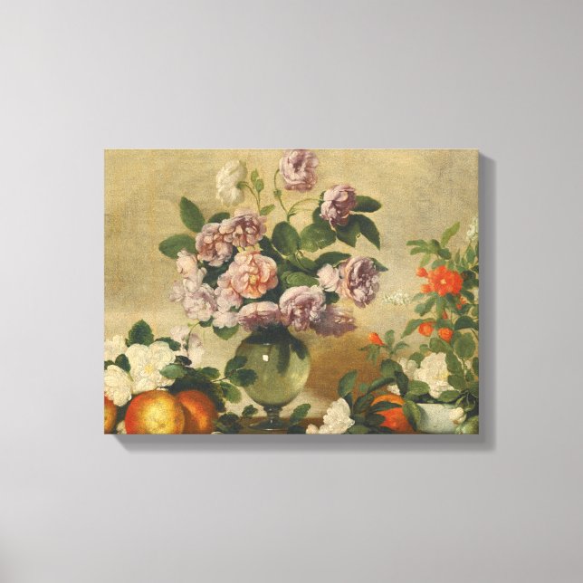 Impressão Em Tela Pink and White Peony Flowers (Peonies Still Life) (Frente)