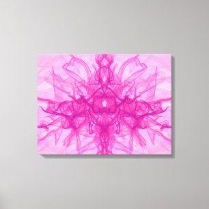 Impressão Em Tela PINK SMOKE - Arte Fractal Moderna e abstrato -