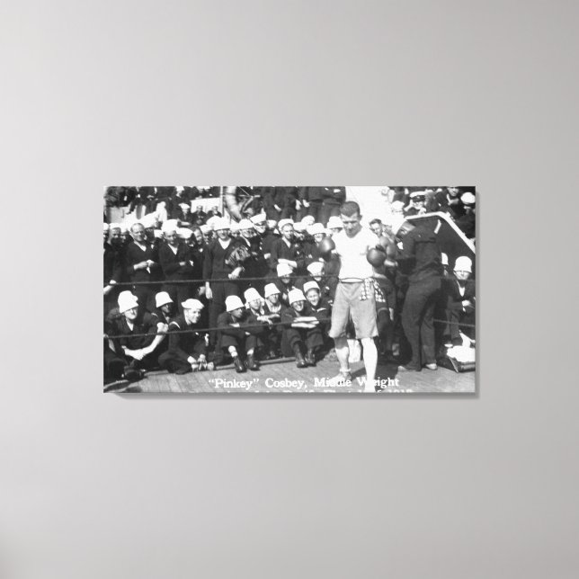 Impressão Em Tela Pinkey Cosbey preparando-se para uma correspondênc (Frente)