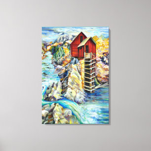 Impressão Em Tela Pintada na Mão do Rio Colorado