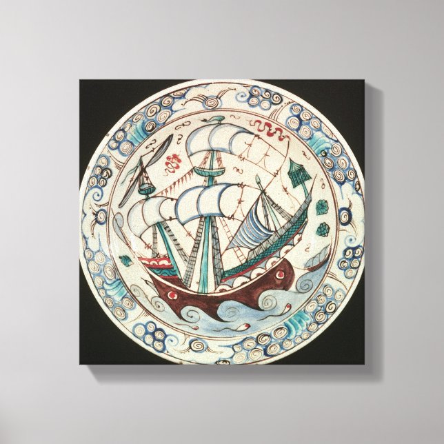 Impressão Em Tela Pintado com um navio (Frente)