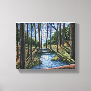 Impressão Em Tela Pintado em Forrest com Stream