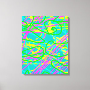Impressão Em Tela Pinte Meus Sonhos Padrão de Rabiscos Artes Express
