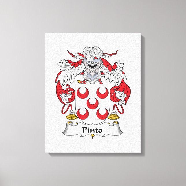 Impressão Em Tela Pinto Family Crest (Frente)