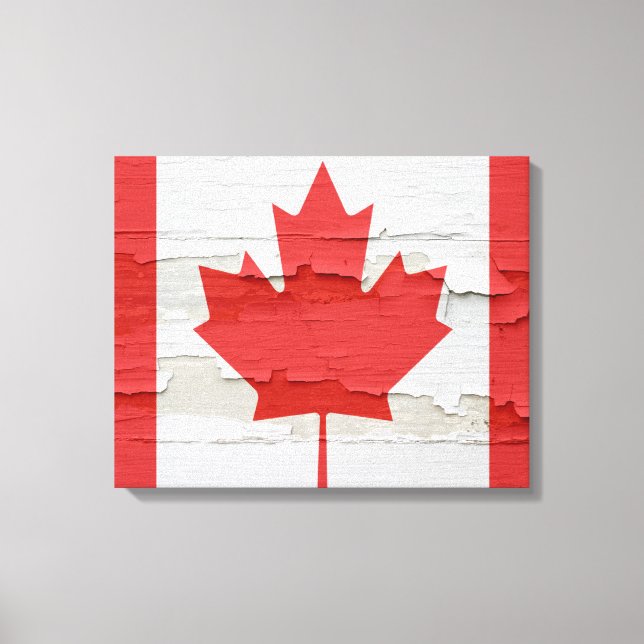 Impressão Em Tela Pintor de Bandeira do Canadá (Frente)