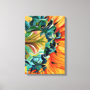 Impressão Em Tela Pintor original de girassol amarelo