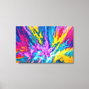Impressão Em Tela pintura a óleo de abstrato