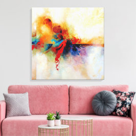 Impressão Em Tela Pintura a óleo de Abstrato cor brilhante